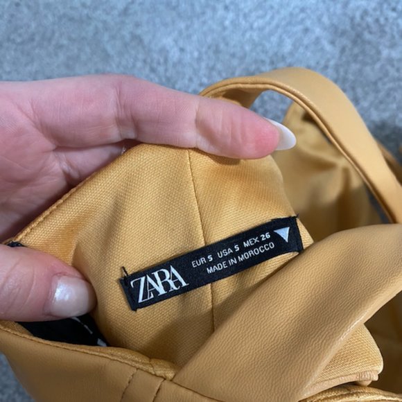 Zara - Corsetry faux leather top caramel - Picture 5 of 9